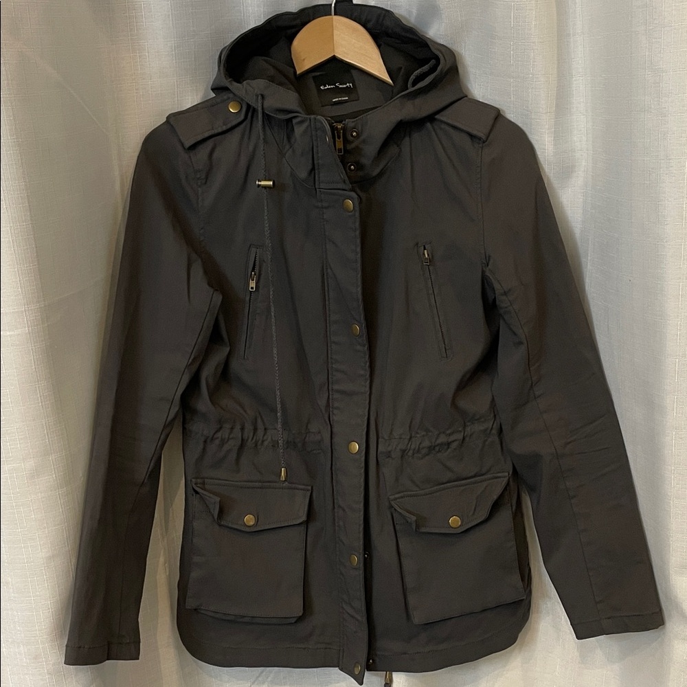 Eden Society Stylish Charcoal Utility Jacket for Women